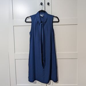 H&M Navy Blue Bow-Tie Shift Dress, Size 0